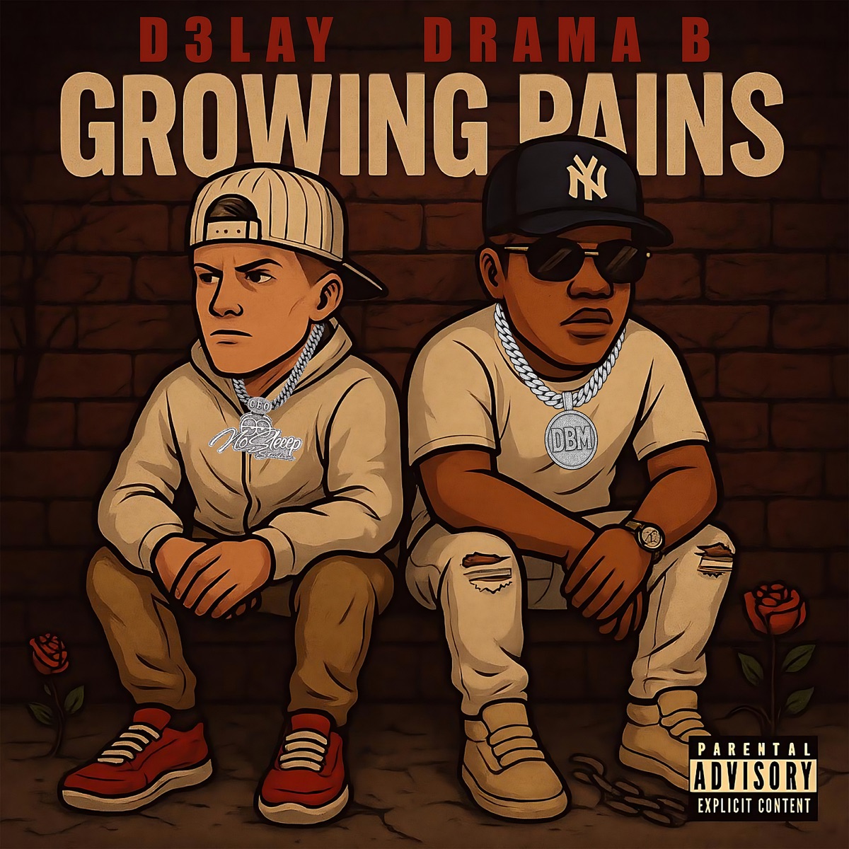 Growing Pains - EP by Drama B & D3lay album cover