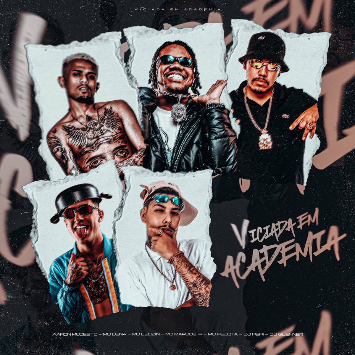 Viciada em Academia (feat. Aaron Modesto, MC Pejota, MC Dena & Mc Marcos IP) - Single by Mc Leozin, DJ Glenner & DJ PEPI album cover