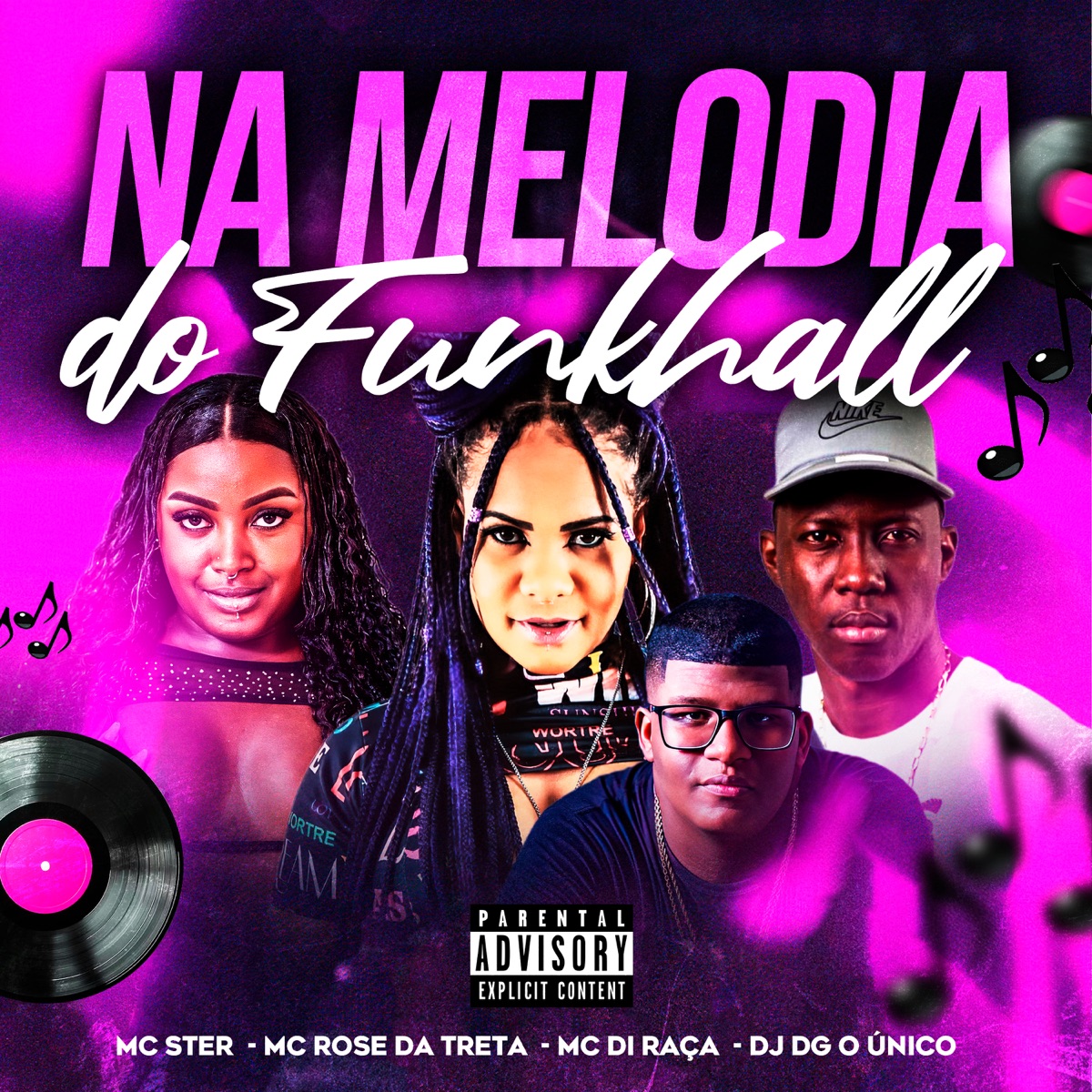 Na Melodia do Funkhall - Single by Mc Ster, Mc Rose da Treta & Mc Di Raça album cover