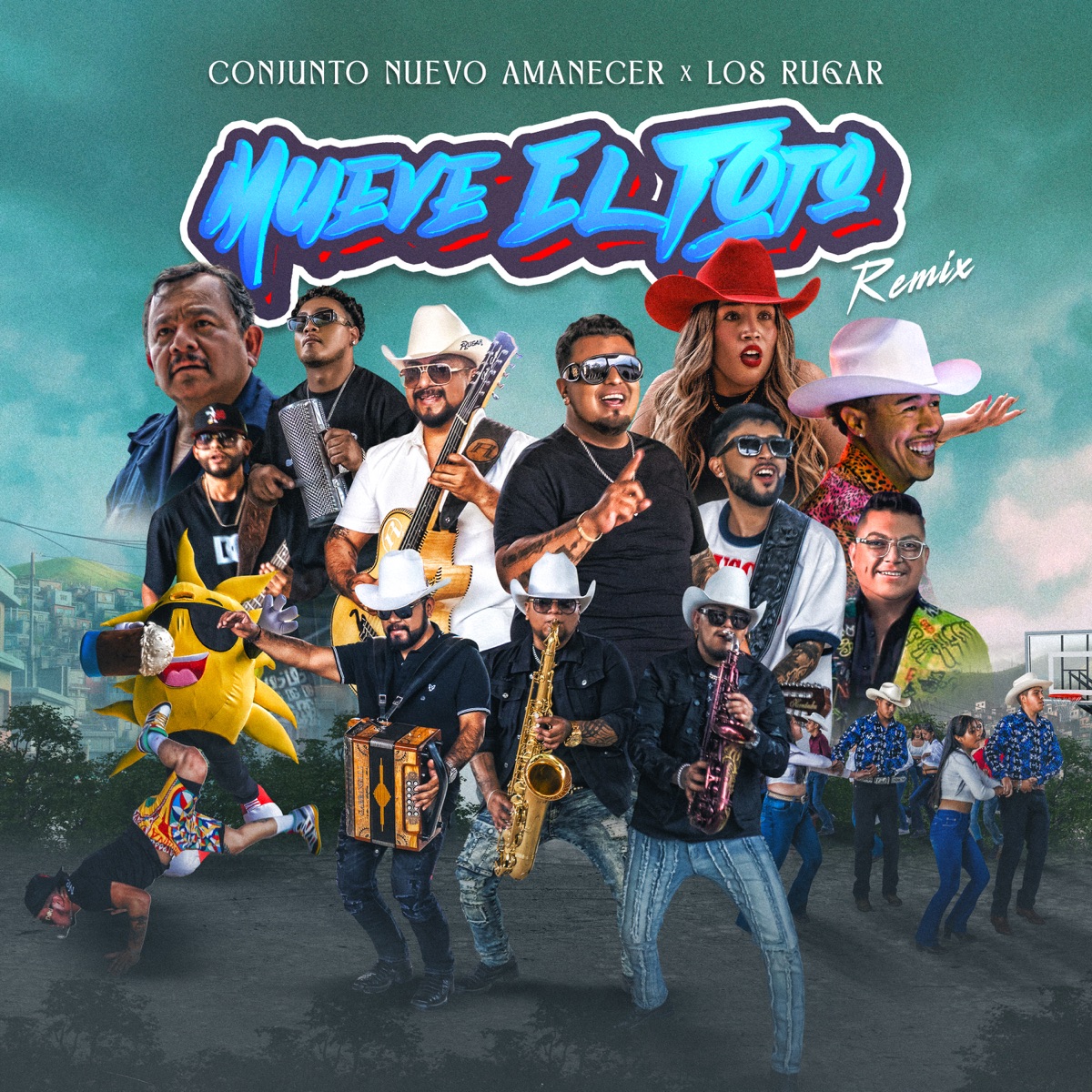 mueve el toto (remix) - Single by Conjunto Nuevo Amanecer & Los Rugar album cover