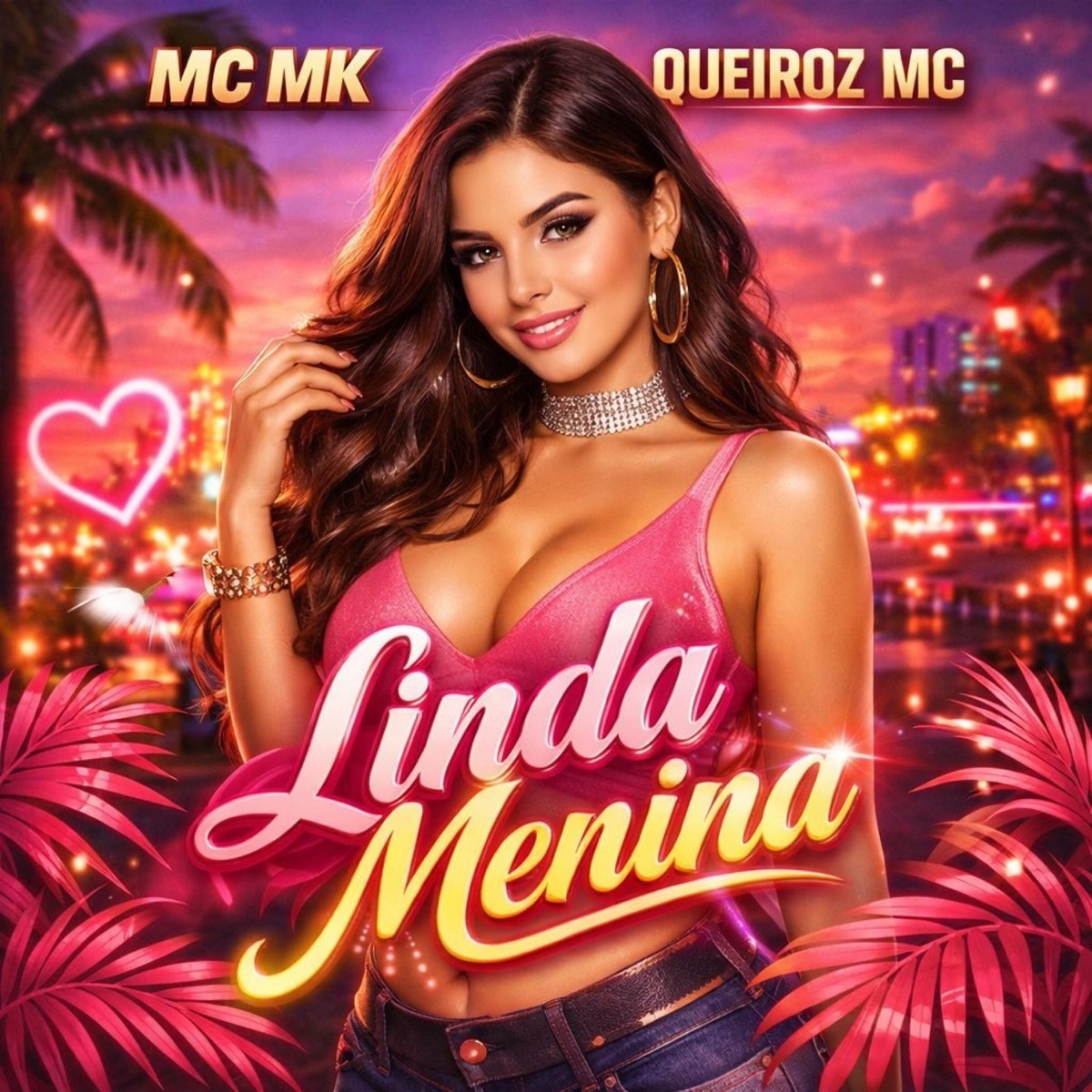 Linda Menina (feat. Mc Mk) - Single by Queiroz Mc album cover
