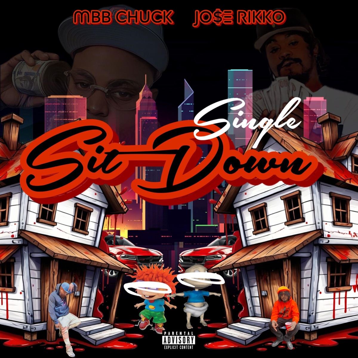 Sit Down - Single by Chuckiii Red & JO$E RIKKO album cover