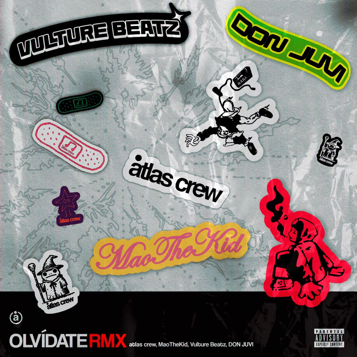 Olvídate (REMIX) - Single by atlas crew, MaoTheKid & Vulture Beatz album cover