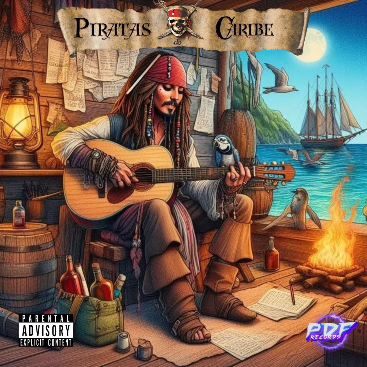Piratas do Caribe (feat. Mc Cobiank & PDF RECORDS) - Single by MC RIQUELME, MC Gabriel PP, BrayanoBeat & Mc fininho album cover