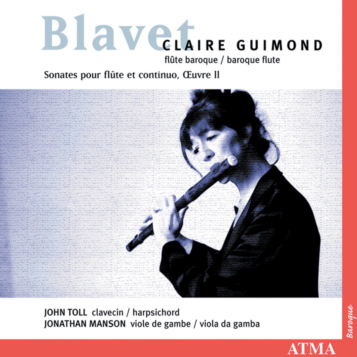 Blavet: Flute sonatas by Claire Guimond, Jonathan Manson & John Toll album cover