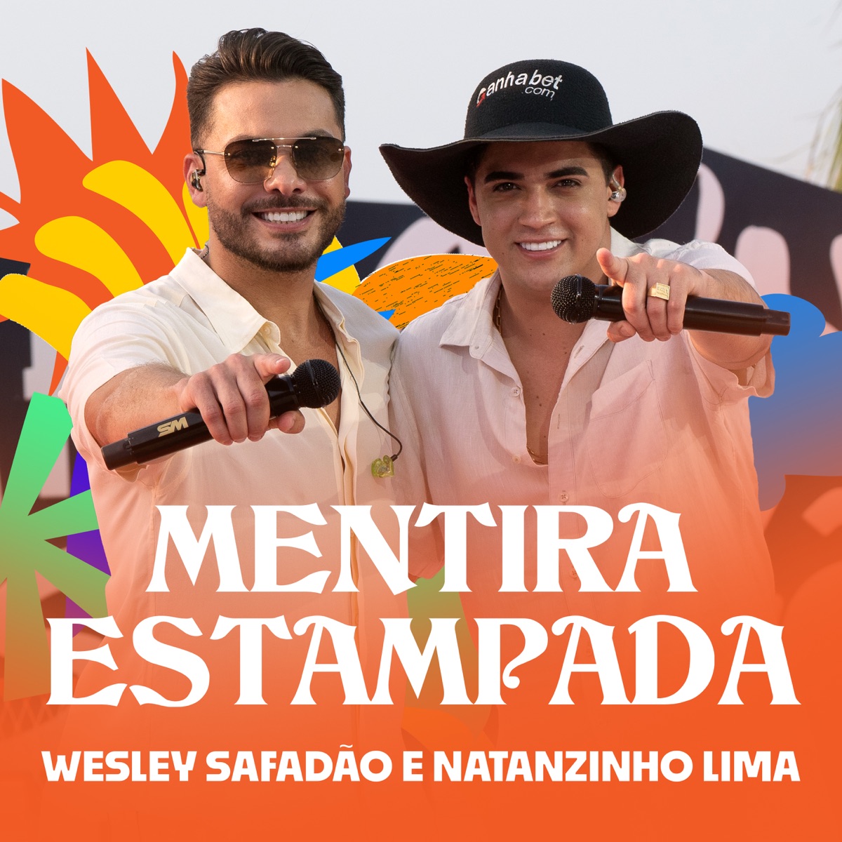 Mentira Estampada - Single by Wesley Safadão & Natanzinho Lima album cover