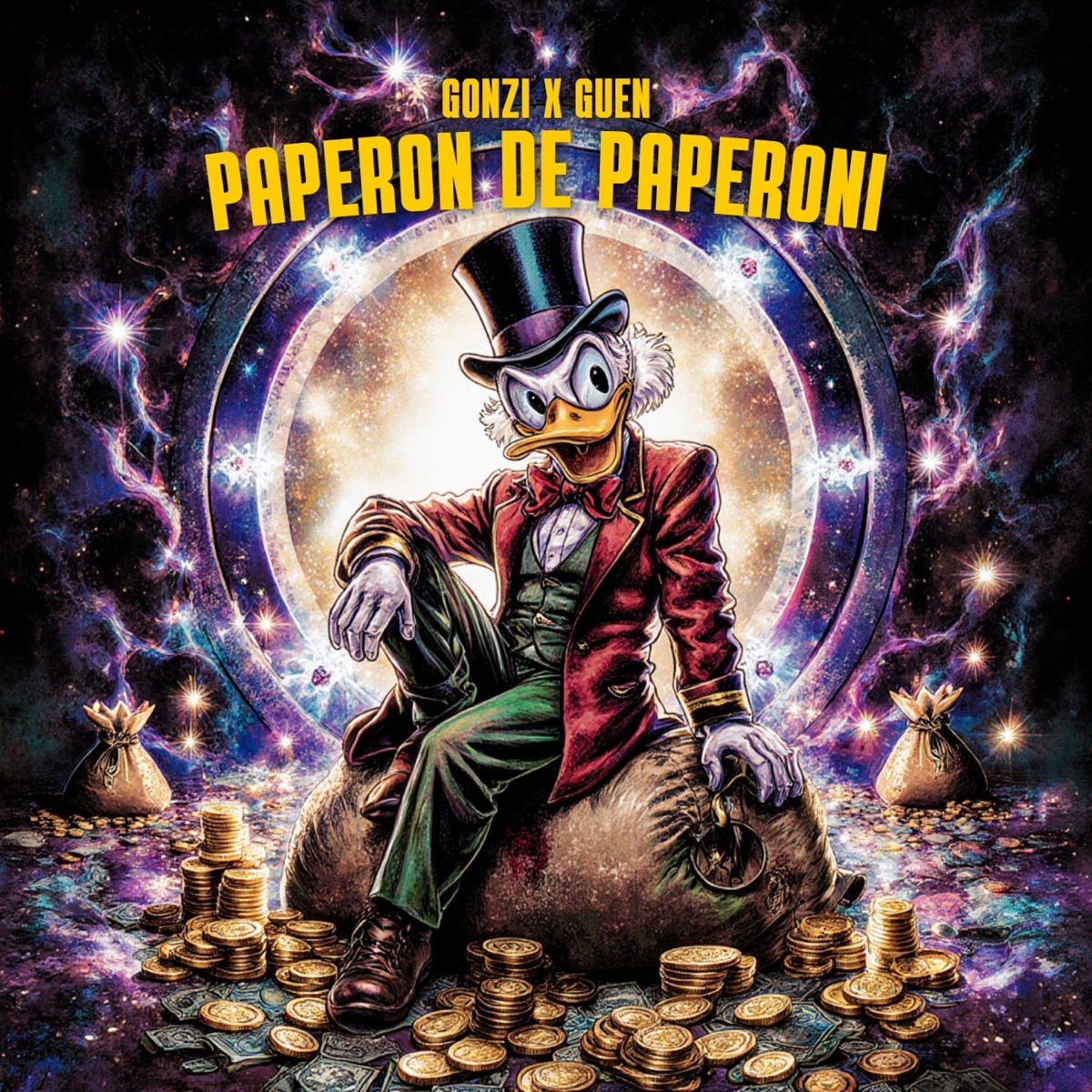 PAPERON DE PAPERONI - Single by Yungestgonzi & GUEN album cover