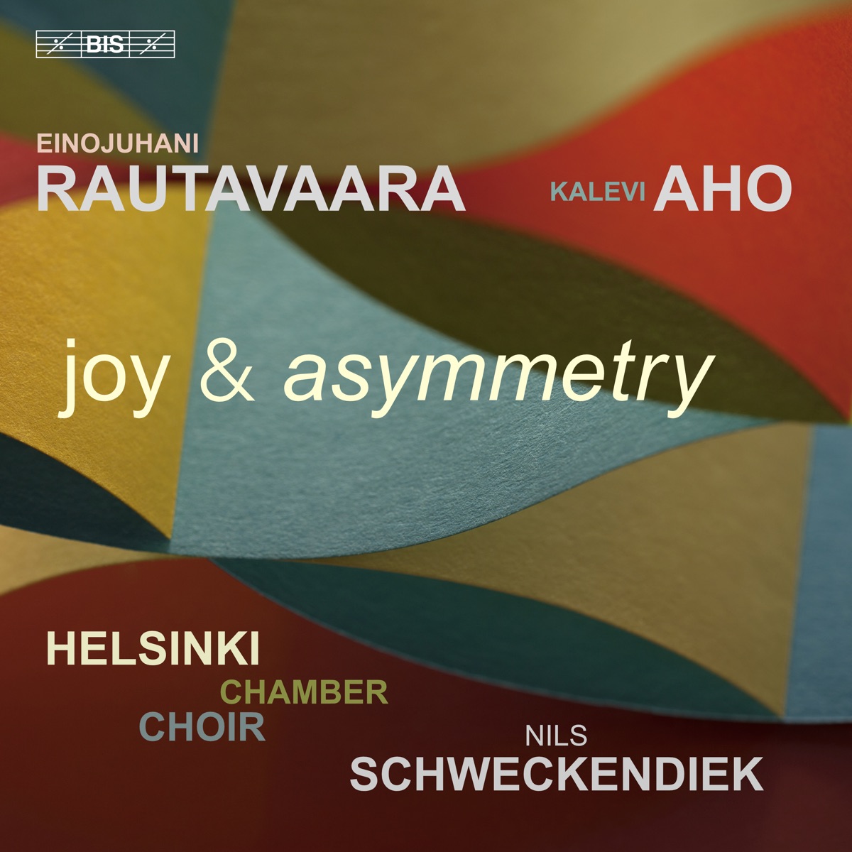 Rautavaara + Aho: Joy & Asymmetry by Helsinki Chamber Choir & Nils Schweckendiek album cover