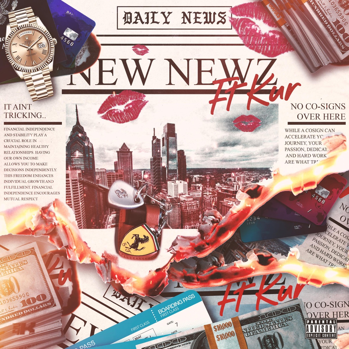 New Newz (feat. Kur) - Single by La Lateef album cover