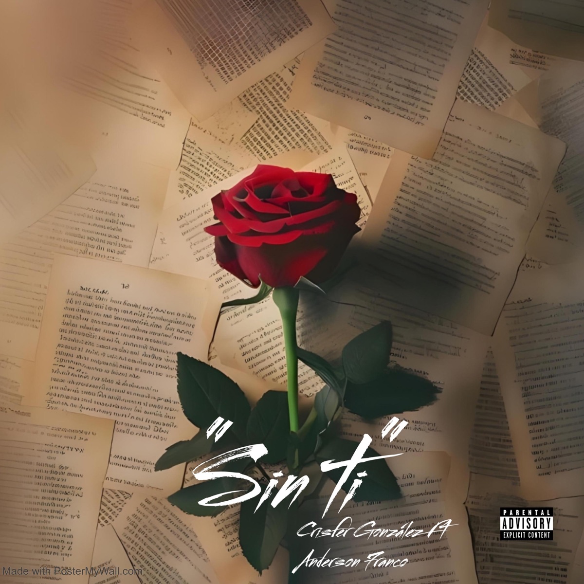 Sin ti (feat. Anderson 7ranco) - Single by Crisfer Gonzalez album cover