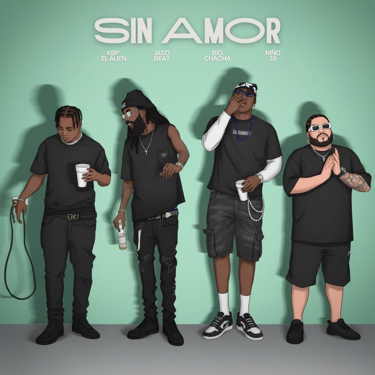 Sin Amor - Single by Jaso Beat, KBP EL ALIEN, NIÑO 39 & Big Chacha album cover