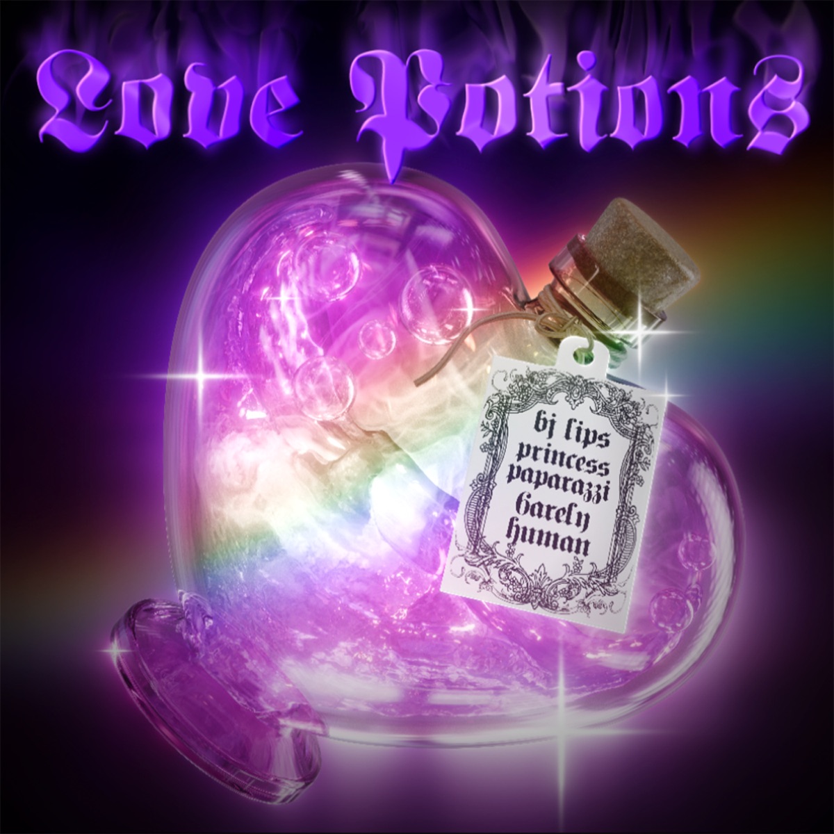 Love Potions (6arelyhuman Remix) [feat. princess paparazzi] - Single by BJ Lips & 6arelyhuman album cover