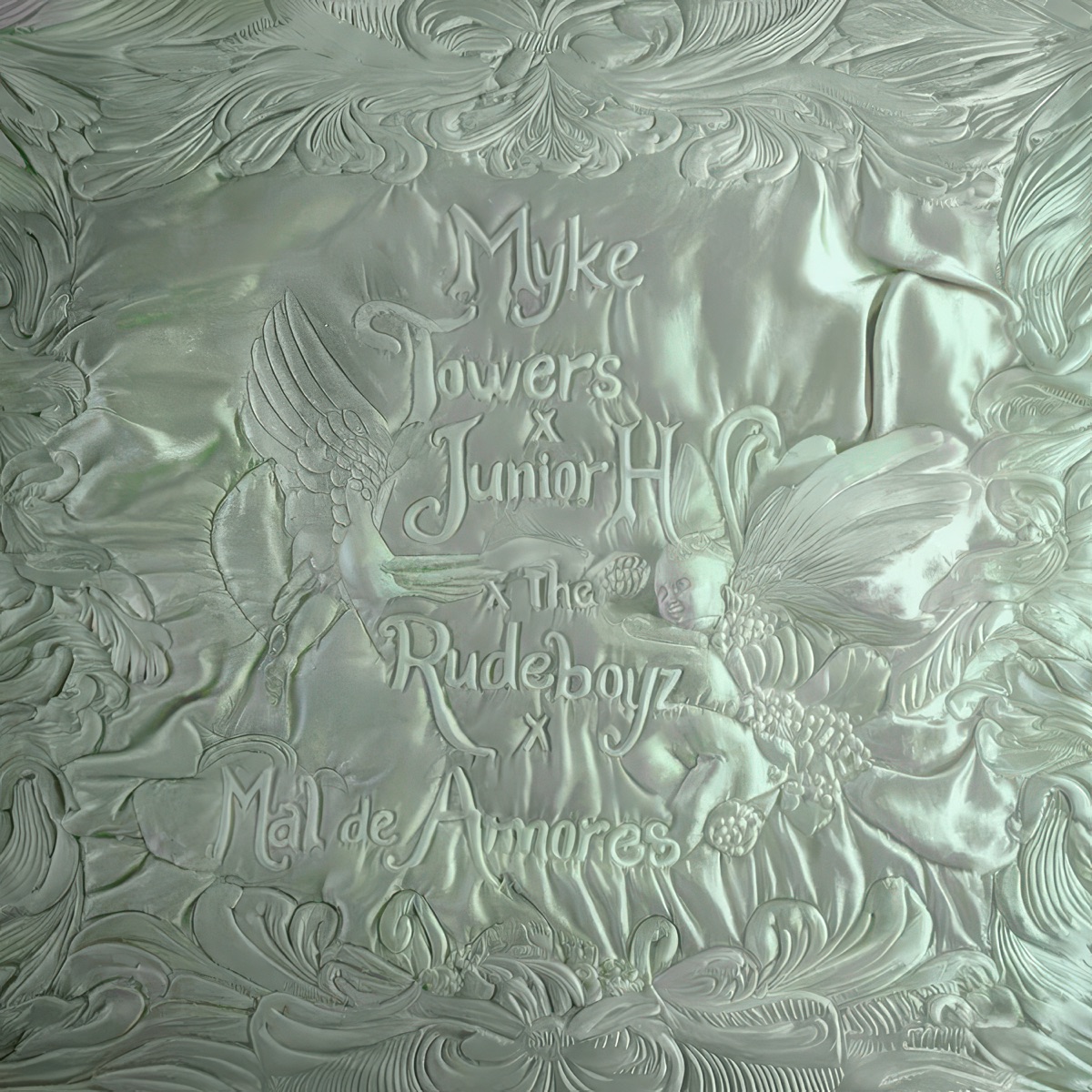 MAL DE AMORES - Single by Myke Towers, Junior H & The Rudeboyz album cover artwork