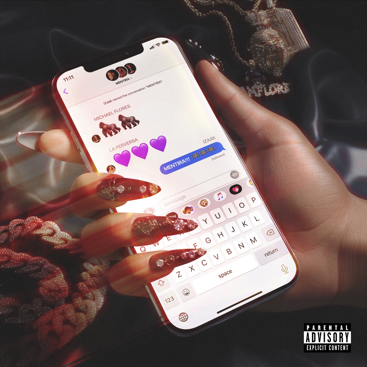 MENTIRA - Single by iZaak, La Perversa & Michael Flores album cover