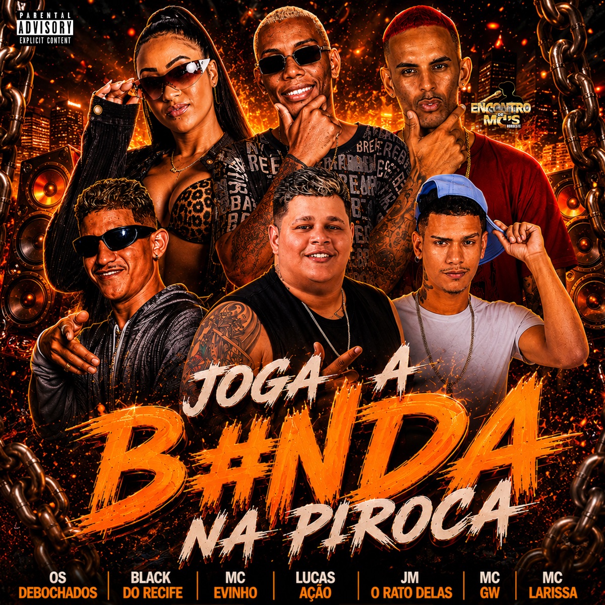 JOGA A BUNDA NA PIROCA (feat. LUCAS AÇÃO, Mc Larissa & MC GW) - Single by Os Debochados, Black do Recife, Jm O Rato Delas & Mc Evinho album cover