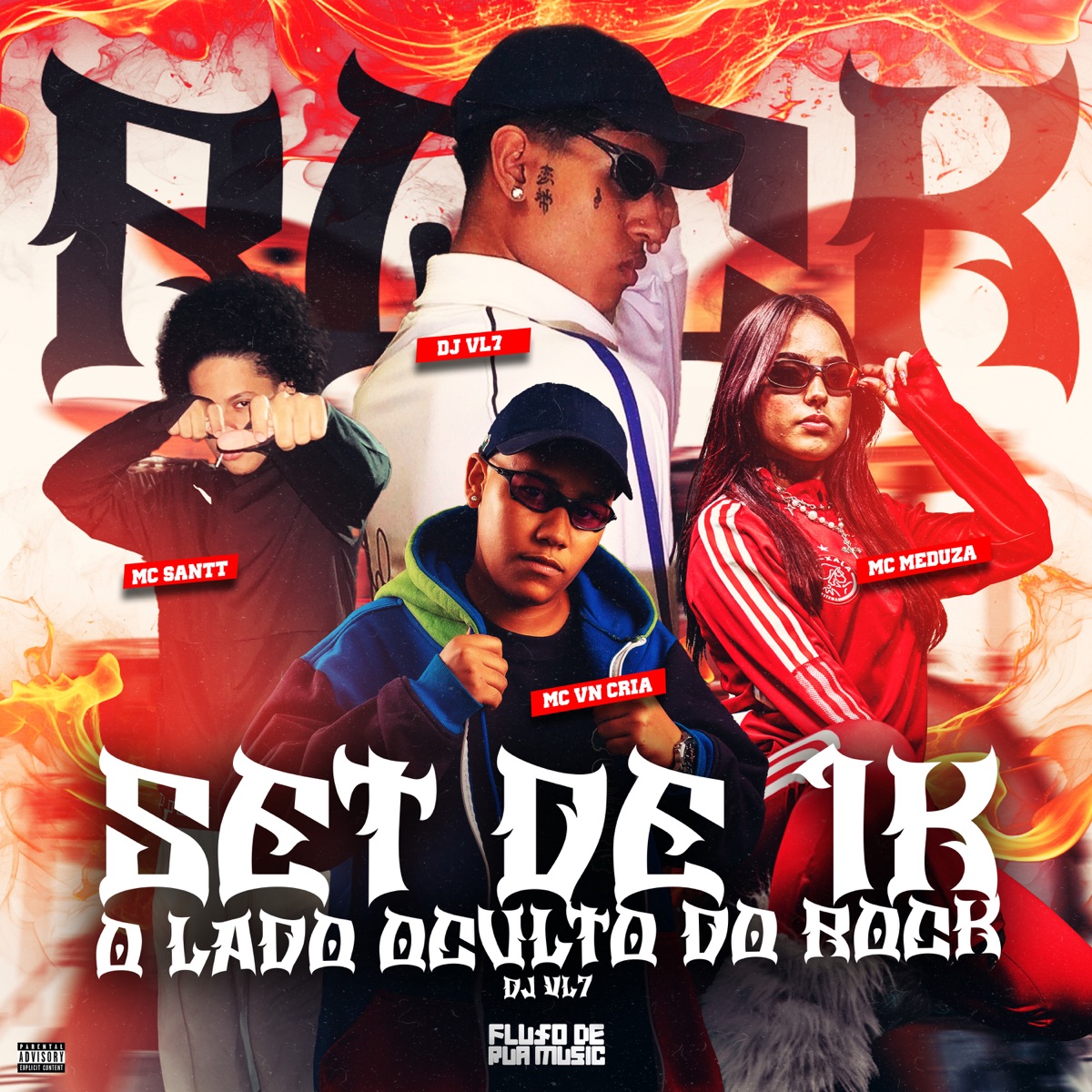 Set de 1K Dj Vl7 - O Lado Oculto do Rock - EP by DJ VL7, MC MEDUZA, Mc Vuk Vuk, MC VN Cria, MC Silver & Mc santt album cover