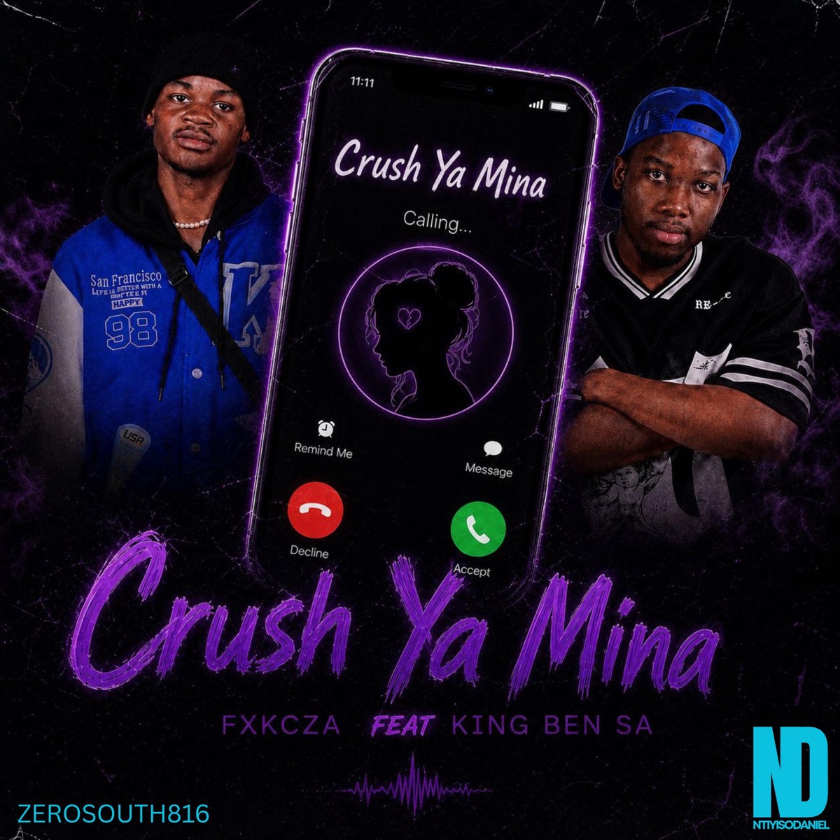 Crush ya mina (feat. KING BEN SA) - Single by Fxkcza album cover