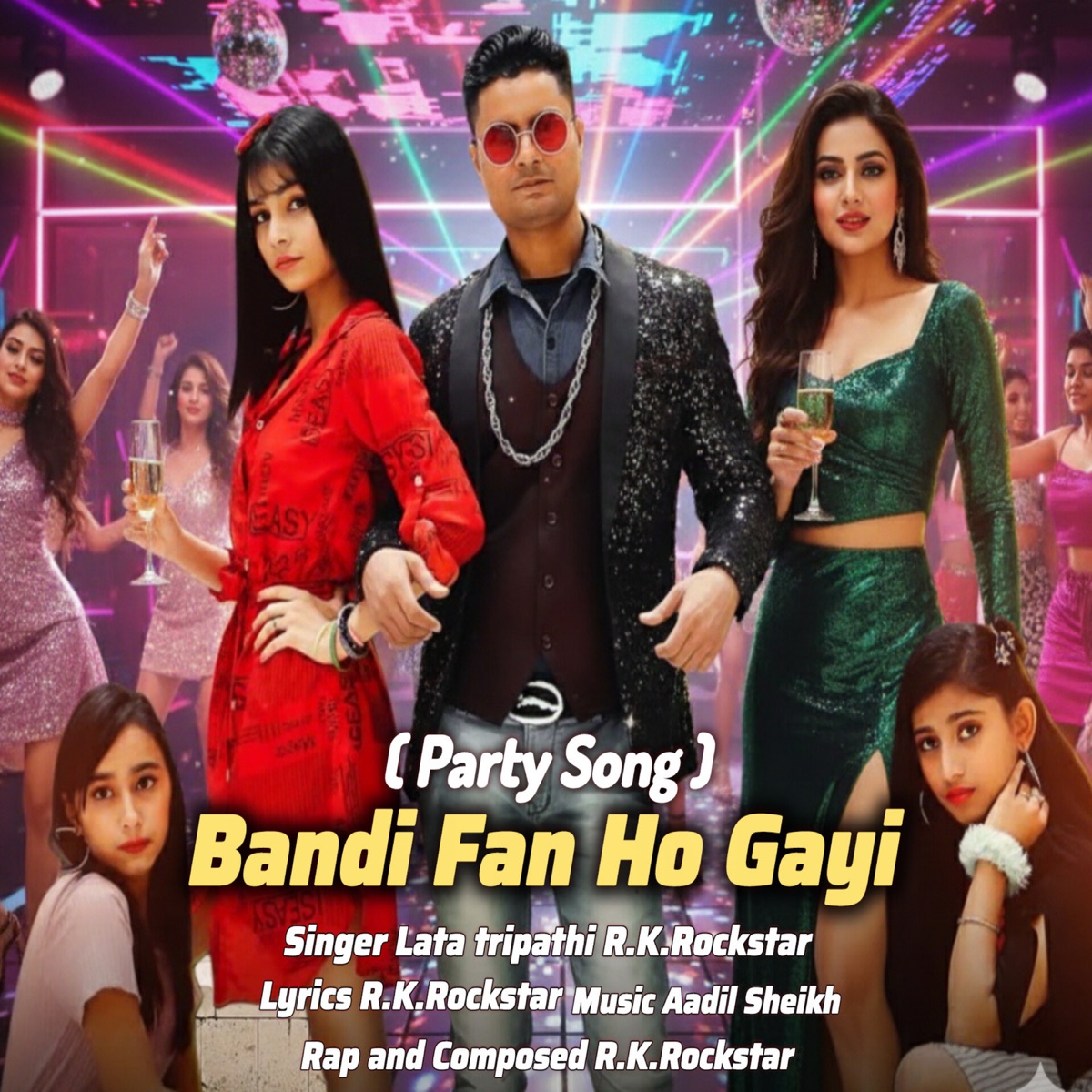 BANDI FAN HO GAYI ( PARTY SONG ) [feat. Akshay Kumar, Janvi & Aashtha] - Single by R.k.Rockstar & Lata Tripathi album cover