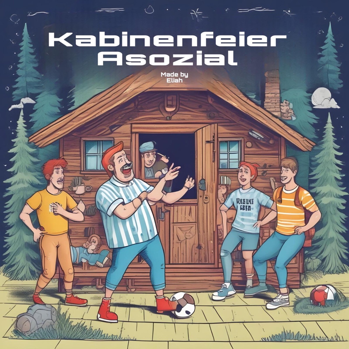 Kabinenfeier asozial - Single by Eliah album cover