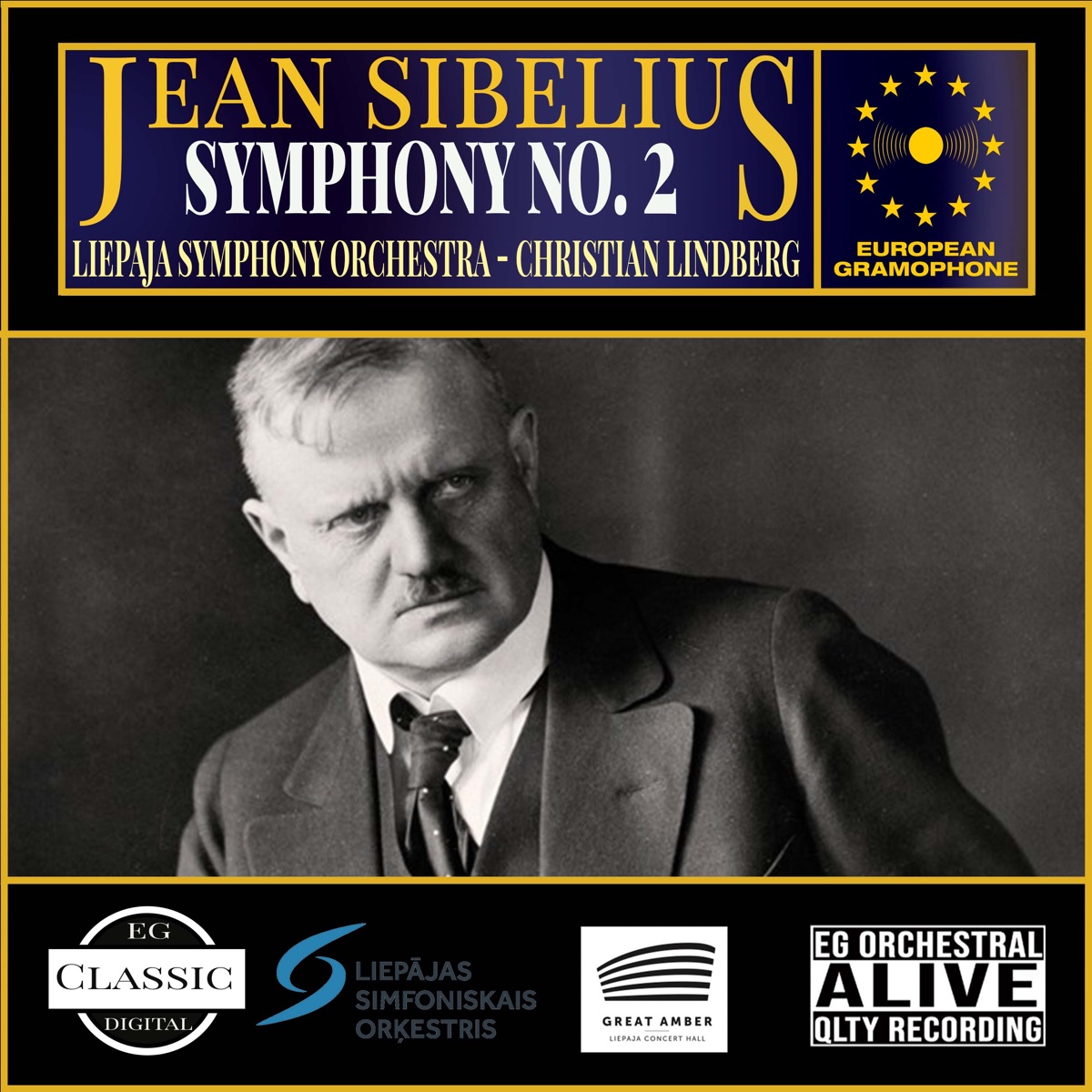 Sibelius: Symphony No. 2 by Jean Sibelius, Christian Lindberg & Liepāja Symphony Orchestra album cover