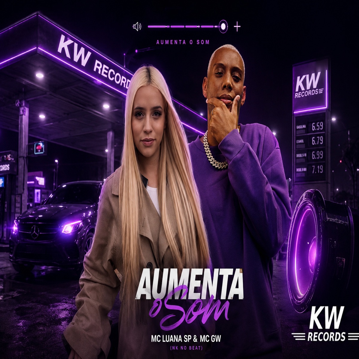 Aumenta o Som - Single by MC Luana SP, Mc Gw & Nk no Beat album cover