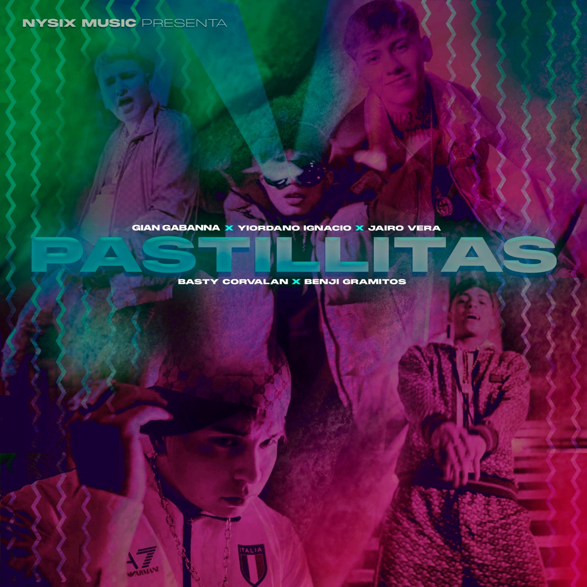 Pastillitas (feat. Nysix Music, Basty Corvalan & Benji Gramitos) - Single by Gian Gabanna, Jairo Vera & Yiordano Ignacio album cover