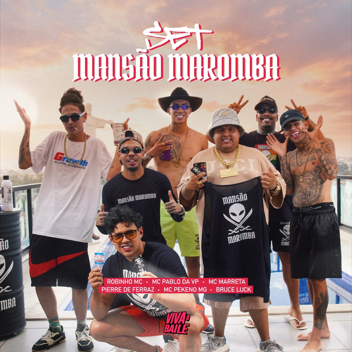 Set Mansão Maromba (feat. Pierre de Ferraz, MC Pekeno MG, Bruce Luck, Lukkas & Viva o Baile) - Single by Robinho MC, MC Pablo da VP & MC Marreta album cover