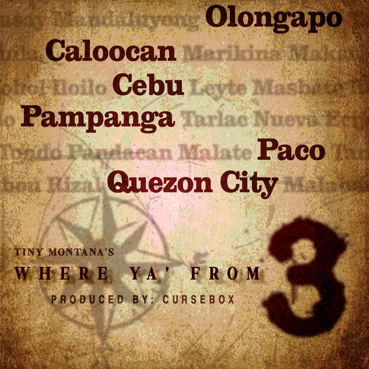 Where Ya' From, Pt. 3 (feat. Lanzeta, Juanthugs, Range, Sinio, Kris Delano & Hev Abi) - Single by Tiny Montana album cover