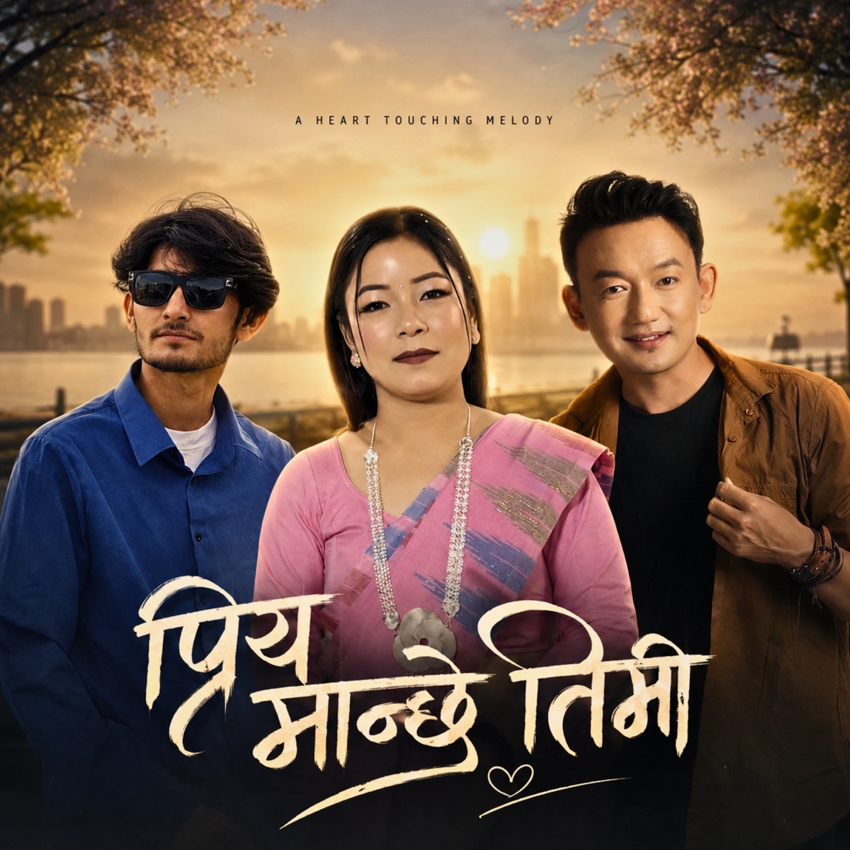 Priya Manxe Timi - Single by Krish Bhandari, Deepak Limbu & Indrakala Rai album cover