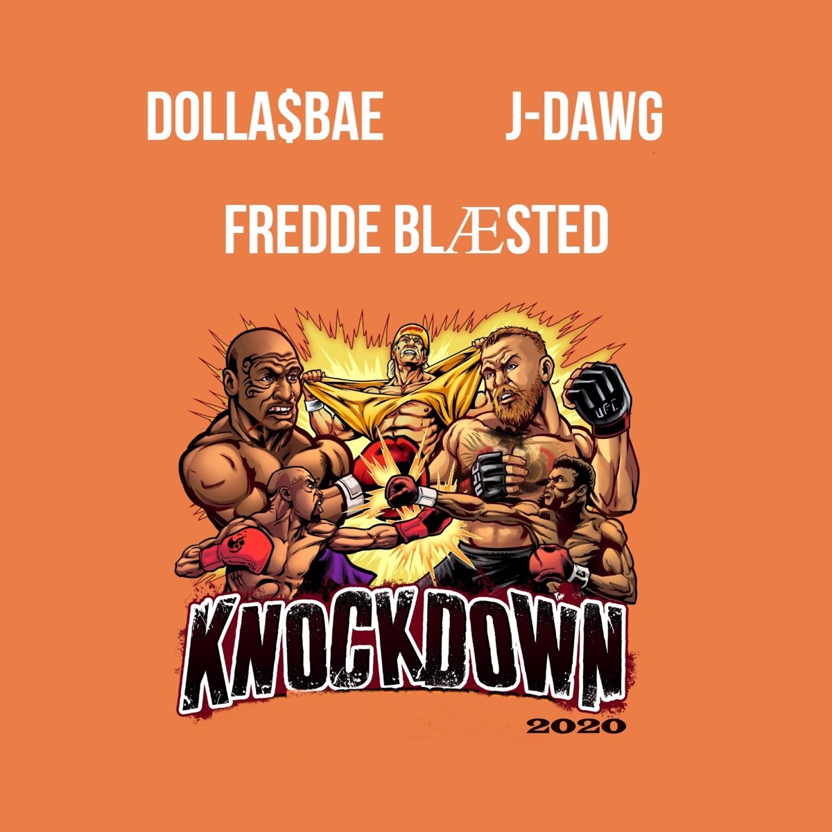 Knockdown 2020 - Single by Dolla$Bae, Fredde Blæsted & J-Dawg album cover