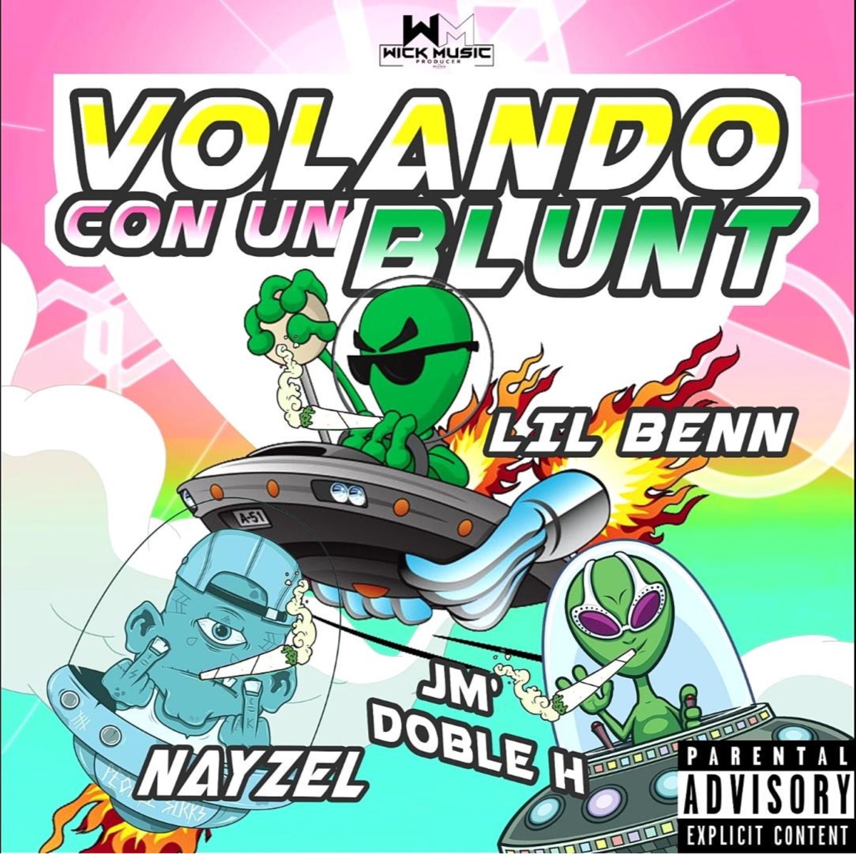 VOLANDO CON UN BLUNT (feat. Nayzel & JM' Doble H) - Single by LIL BENN album cover