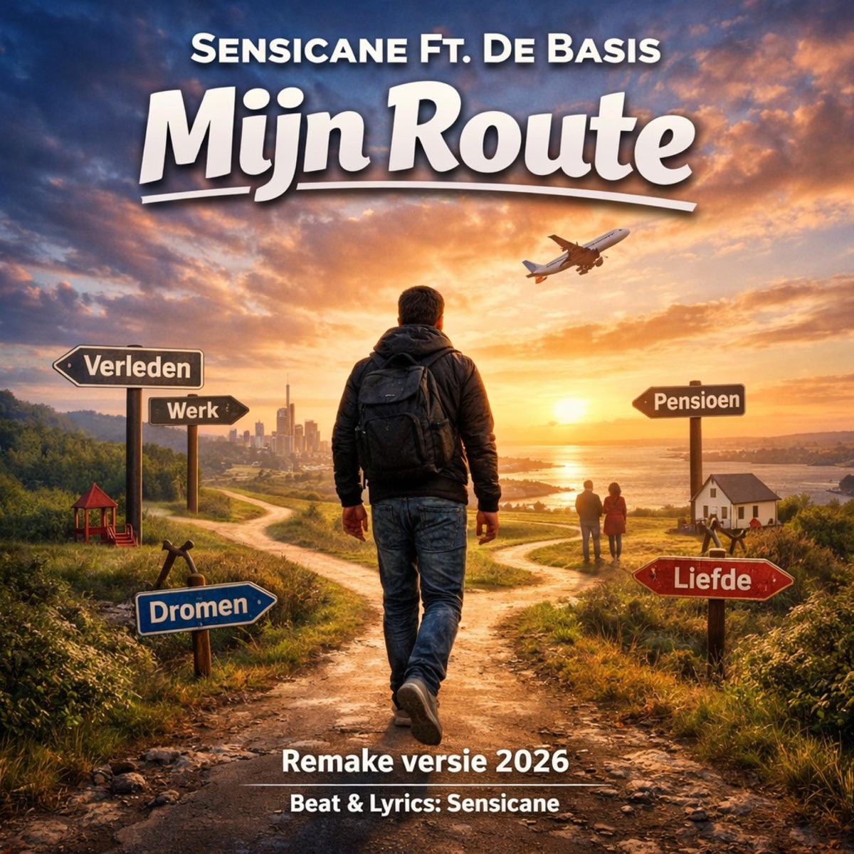 Mijn Route (Re-make 2026) (feat. De Basis) - Single by Sensicane album cover