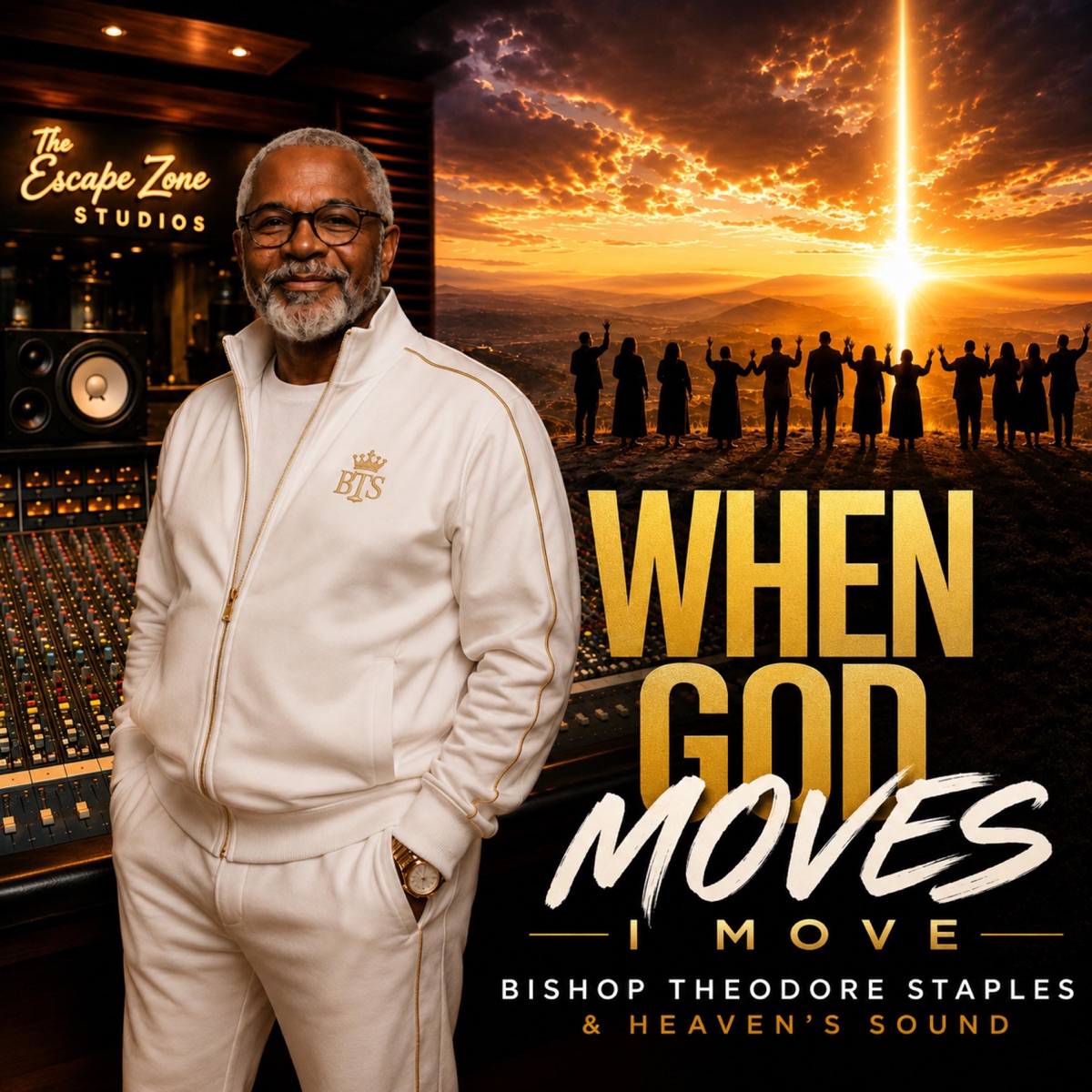 When God Moves I Move - Single by Bishop Theodore Staples album cover
