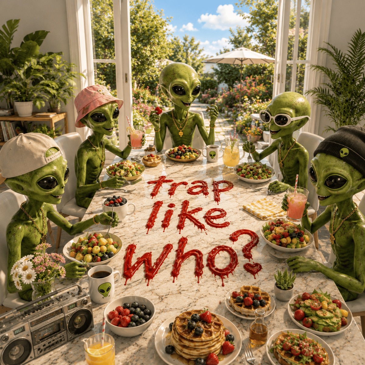 Trap Like Who? - Single by Thousand Bucks, CheeseyTheChief & Snapcy album cover