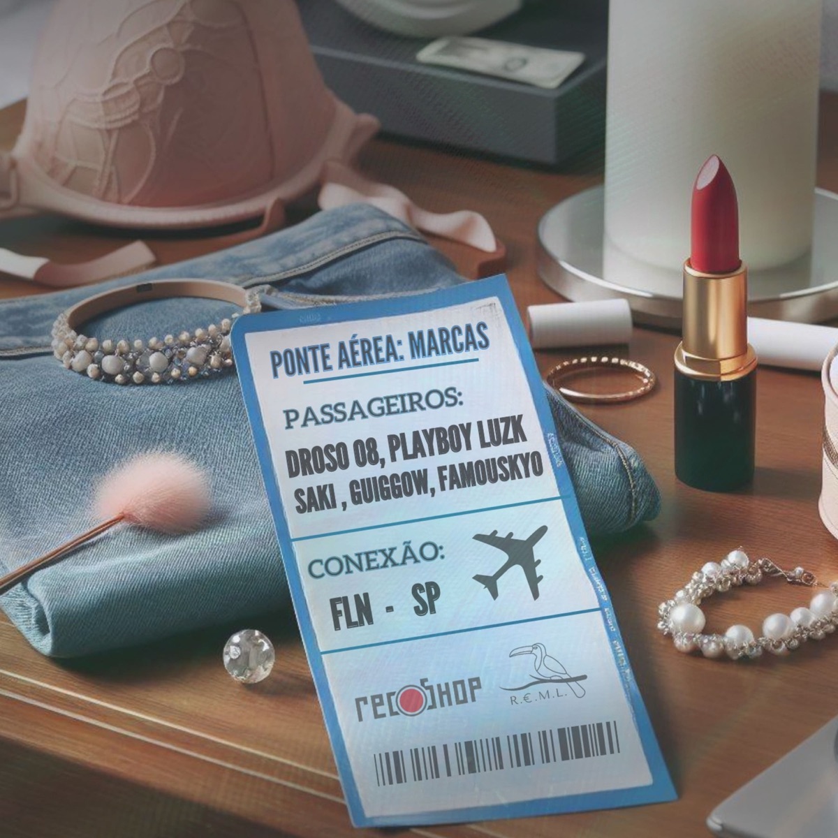 Marcas - Ponte Aérea (feat. FamousKyo & SAKI) - Single by Playboy Luzk, Droso 08 & Guiggow album cover