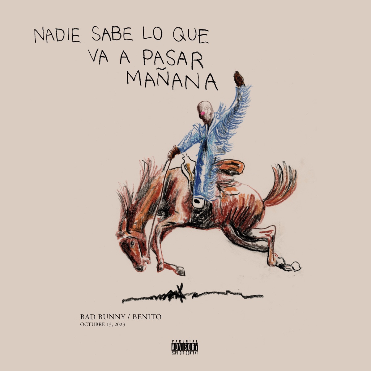 nadie sabe lo que va a pasar mañana by Bad Bunny album cover artwork