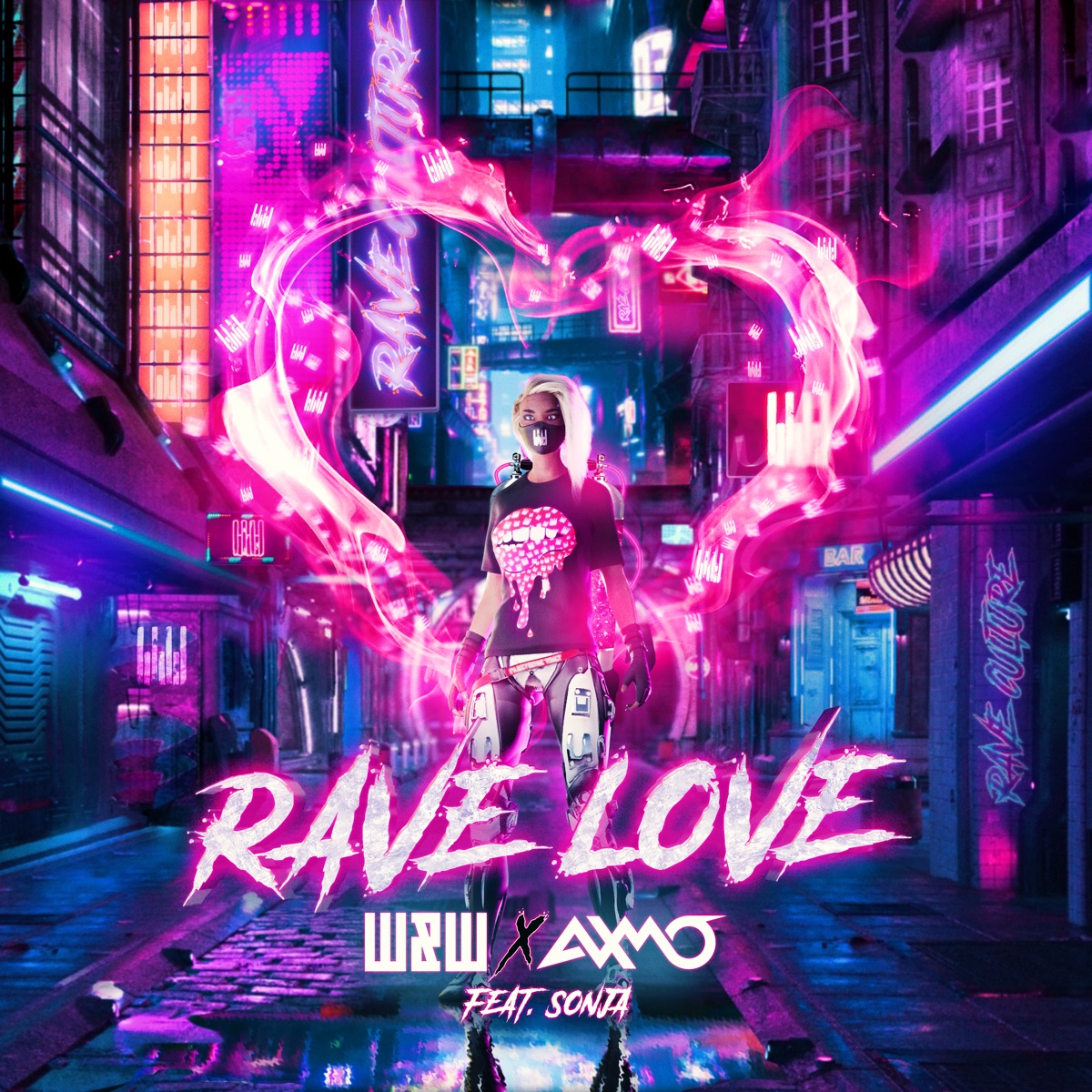 Rave Love (feat. SONJA) - Single by W&W & AXMO album cover