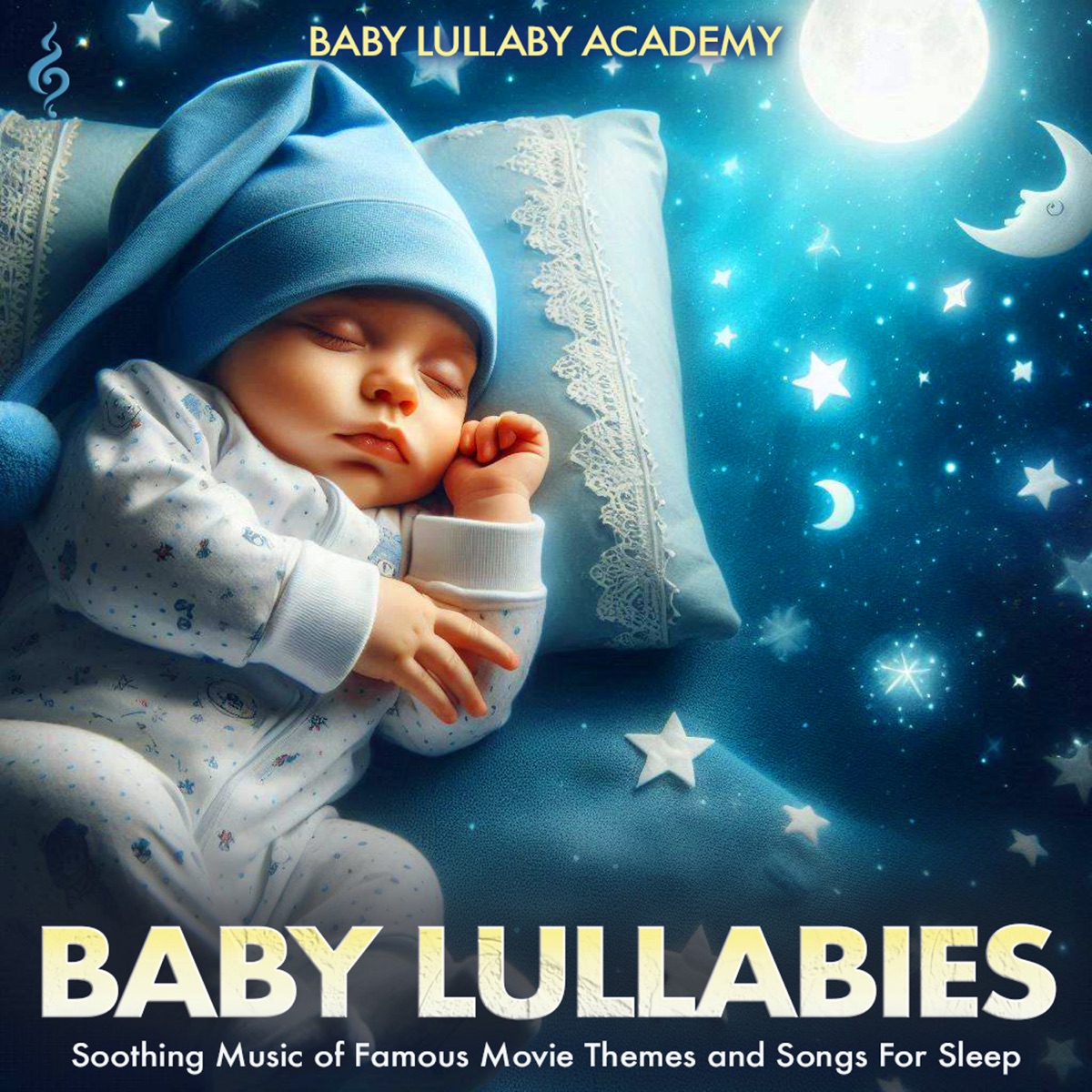 Baby Lullabies: Soothing Music of Famous Movie Themes and Songs For Sleep (Guitar Lullaby Version) by Baby Lullaby Academy album cover artwork