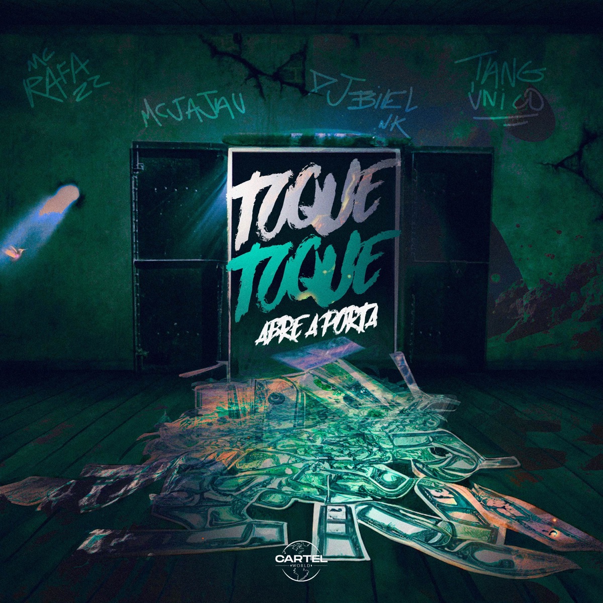 TOQUE TOQUE, ABRE A PORTA (feat. MC Rafa 22 & MC Jajau) - Single by Tang Único, Cartel World Produtora & Dj Bieel Nk album cover