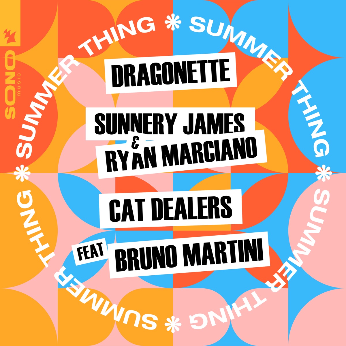 Summer Thing (feat. Bruno Martini) - Single by Dragonette, Sunnery James & Ryan Marciano & Cat Dealers album cover