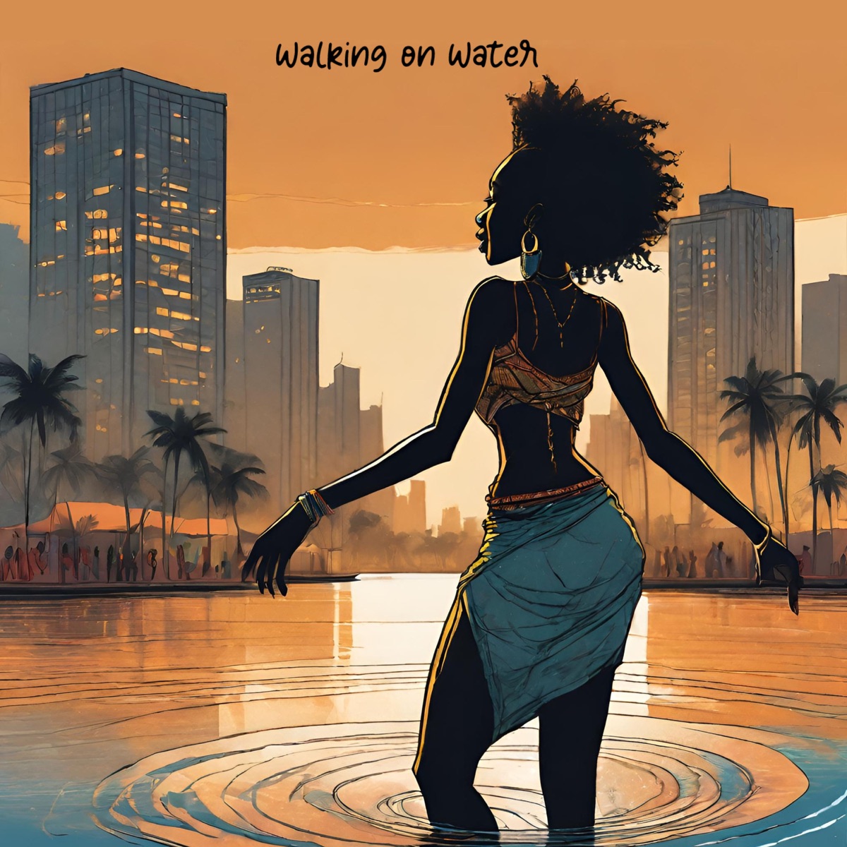 Walking on Water (AfroPiano Mix) - Single by UPZ, Fynite & Sofiya Nzau album cover