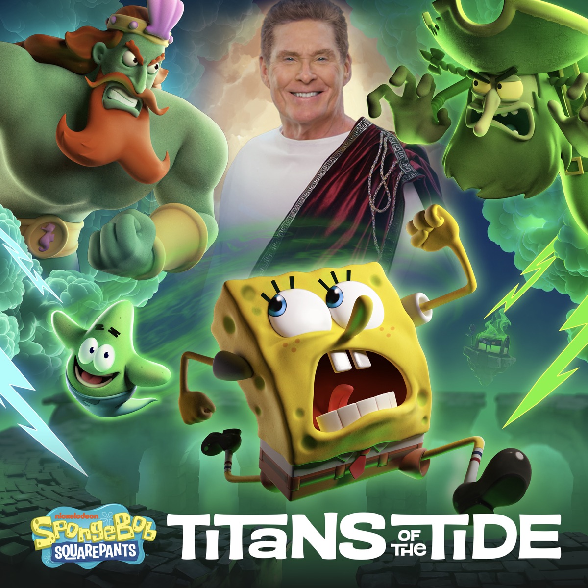 Titans of the Tide - Single by SpongeBob SquarePants, David Hasselhoff & Nickelodeon album cover