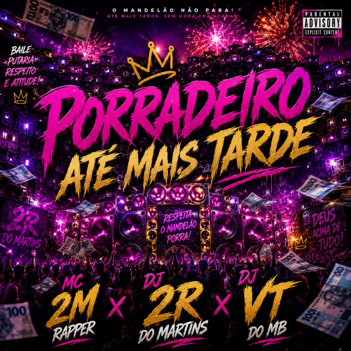 PORRADEIRO ATÉ MAIS TARDE (FUNK) - Single by MC 2M Rapper, DJ VT DO MB & Dj 2r do Martins album cover