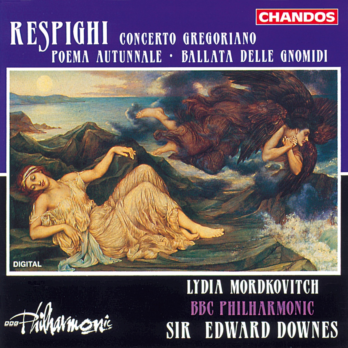 Respighi: Concerto gregoriano, Poema autunnale & Ballata delle Gnomidi by Sir Edward Downes, BBC Philharmonic & Lydia Mordkovitch album cover