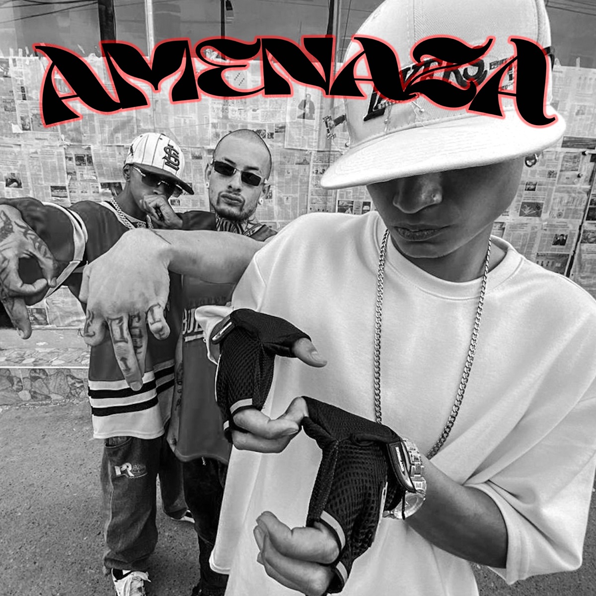 Amenaza - Single by S.T.P CREW 108, Kuervo Negro & Letal Adiccion album cover