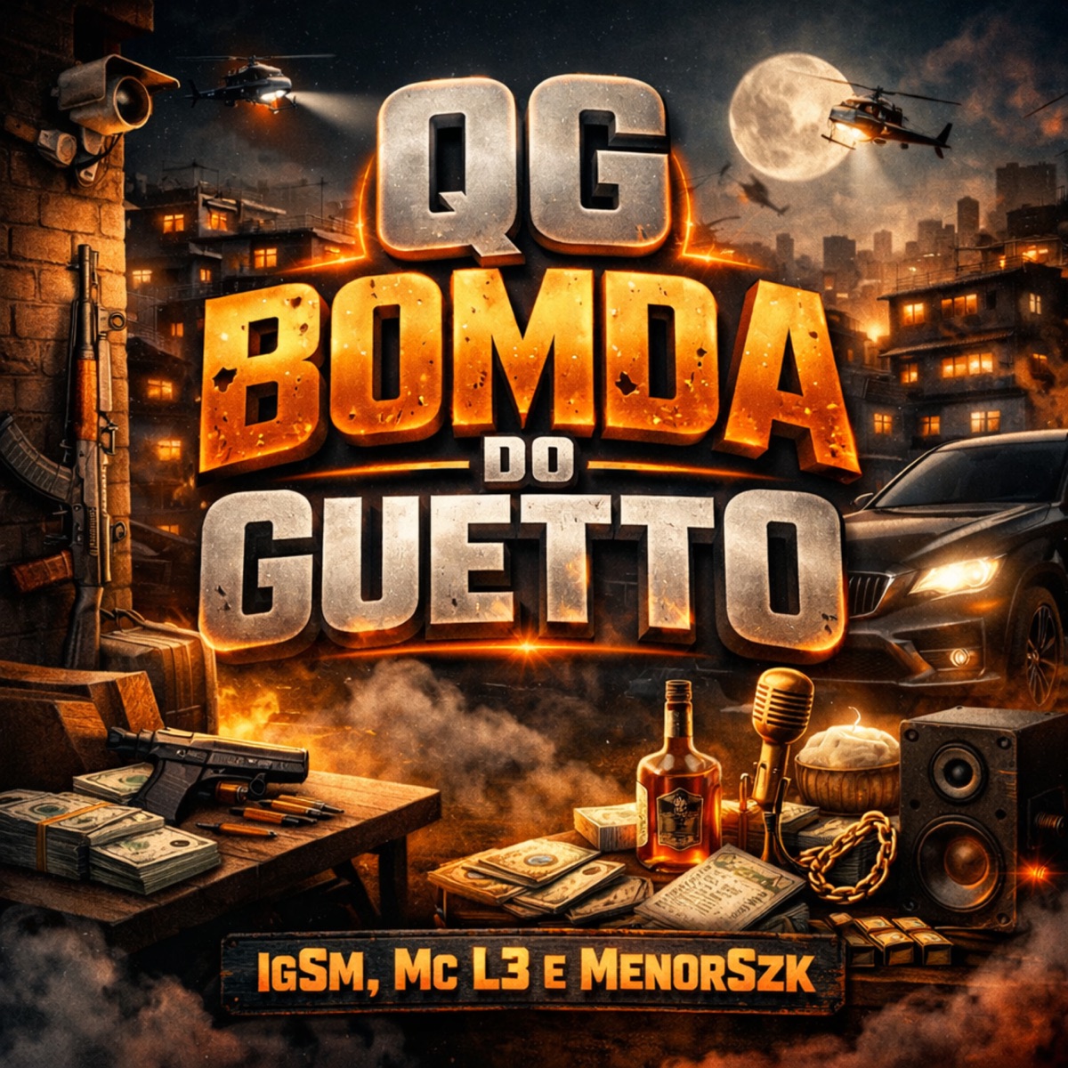 Qg Bomba do Guetto - Single by Igsm, Mc L3, MenorSzk & ÉO GUETTO album cover