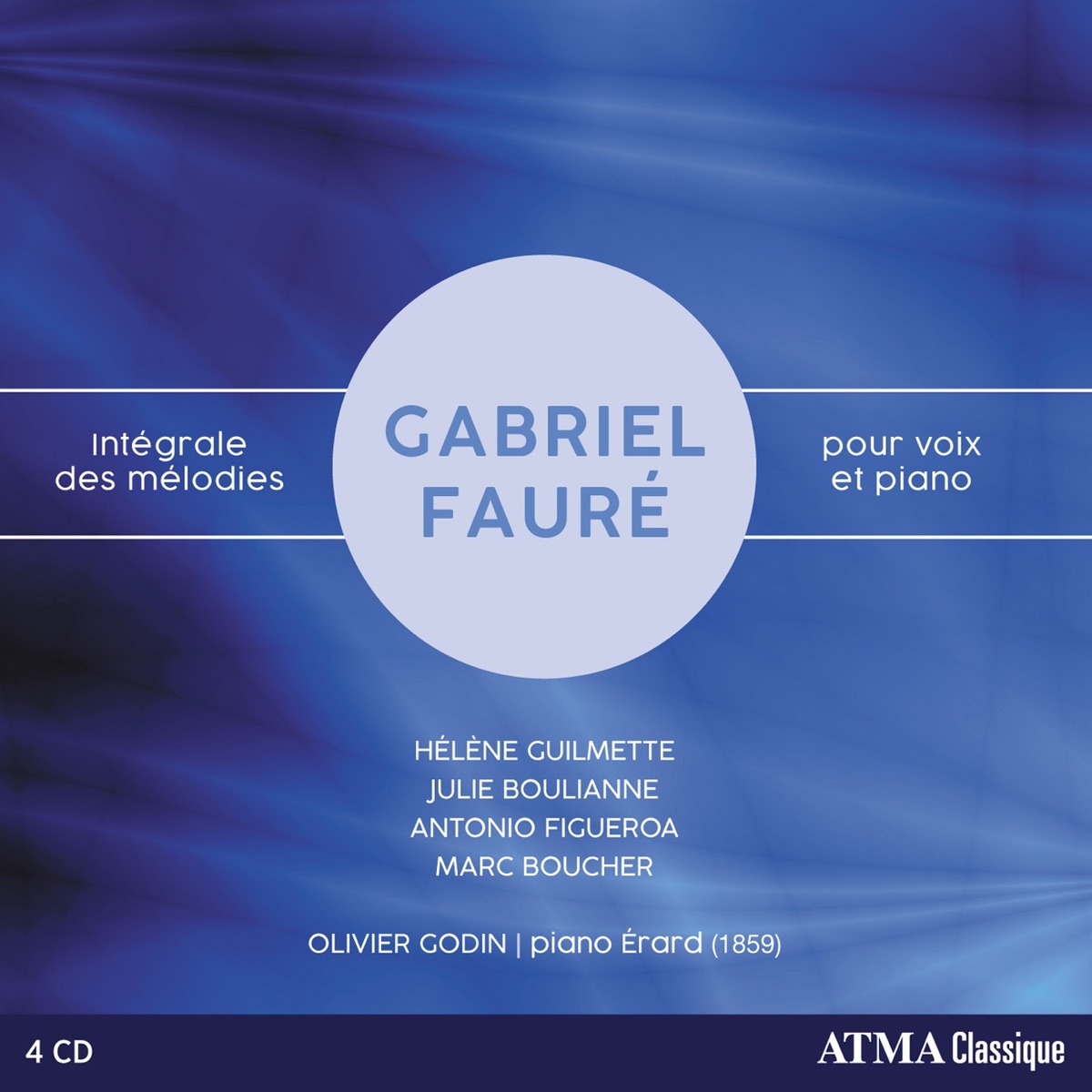 L'intégrale des mélodies pour voix et piano by Olivier Godin album cover