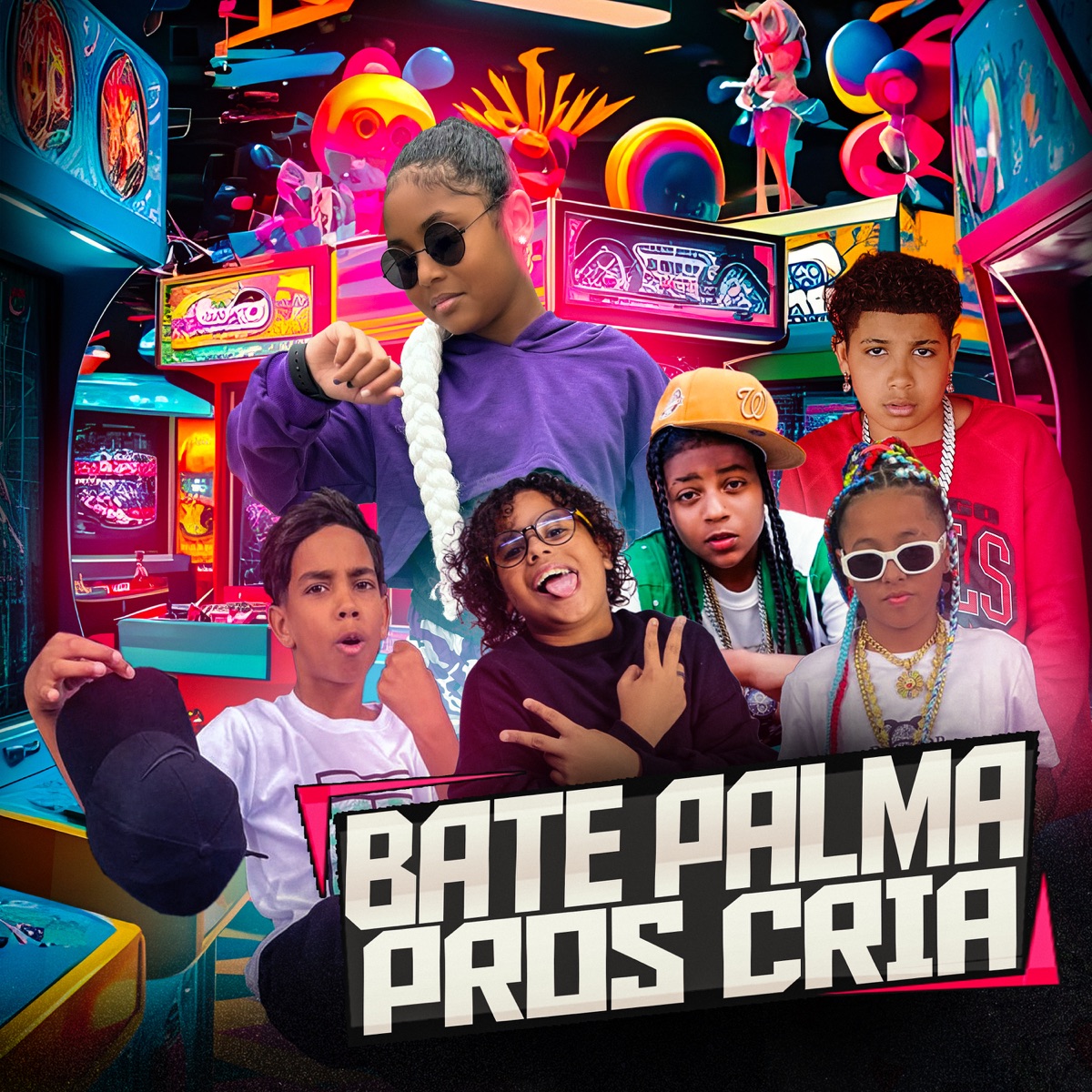 BATE PALMA PROS CRIAS - Single by ALICE A PRINCESA DOS CACHOS, Mc Phzinho, mc dudu one, Murilin dos Cria, FILIPI CHEFFIN & Kymani Florez album cover