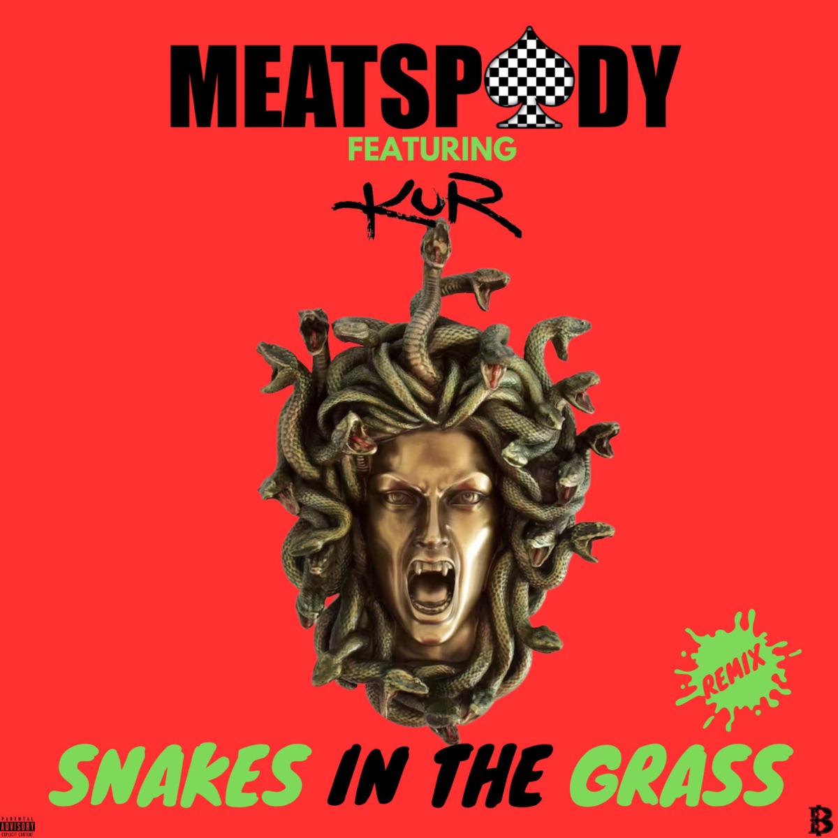 Snakes In the Grass (feat. Kur) [Remix] - Single by MeatSpady album cover artwork