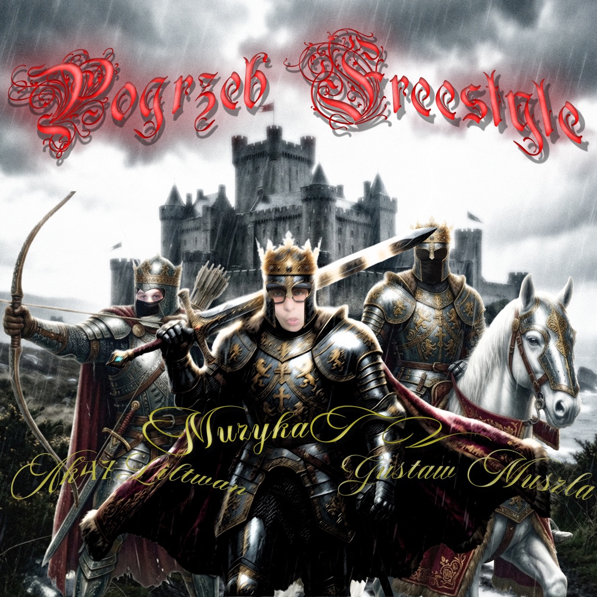 POGRZEB FREESTYLE - Single by gustaw muszla, ak47liltwan & muzyka tv 2001 album cover